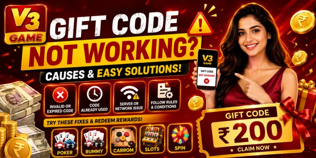 V3 game gift code not working